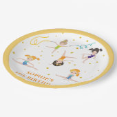Akrobatik-Spaß zum Geburtstag für Kinder Pappteller (Schrägansicht)