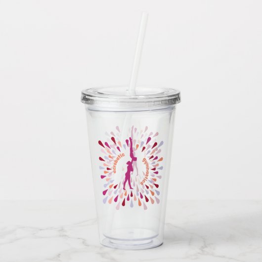 Akrobatische Gymnastik-Acryl-Trommel Acryltrinkbecher (Rückseite)