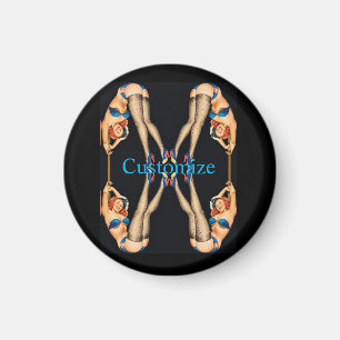 Akrobatische Vintage-Pinups Thunder_Cove Magnet