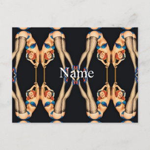 Akrobatische Vintage-Pinups Thunder_Cove Postkarte