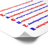 Akrobisches Gedicht des Lehrers Poster (Ecke)