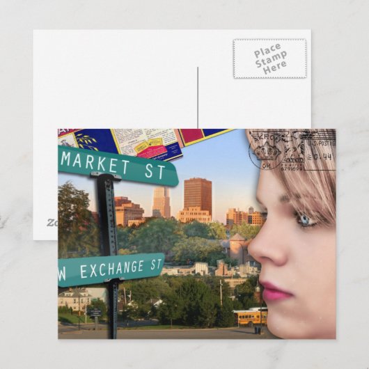 Akron 8 k. Postkarte (Vorne/Hinten)