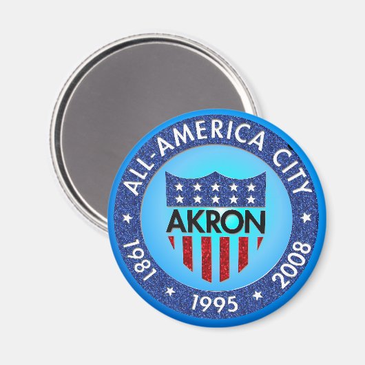 Akron all America City Magnet (Vorderseite/Rückseite)