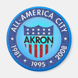 Akron aller Amerika-Stadt-Magnet Magnet