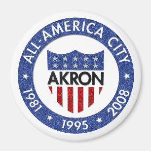 Akron aller Amerika-Stadt-Magnet Magnet