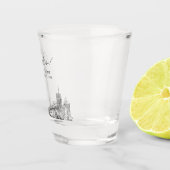 Akron Gastgeschenk Hochzeit Personalisiert Cheers Schnapsglas (Rechts)