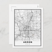 Akron Map Feiertagspostkarte (Vorne/Hinten)