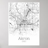 Akron Map - Ohio - City Map Poster (Vorne)
