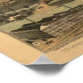 Akron Ohio 1870 Antike Panoramakarte Poster (Ecke)