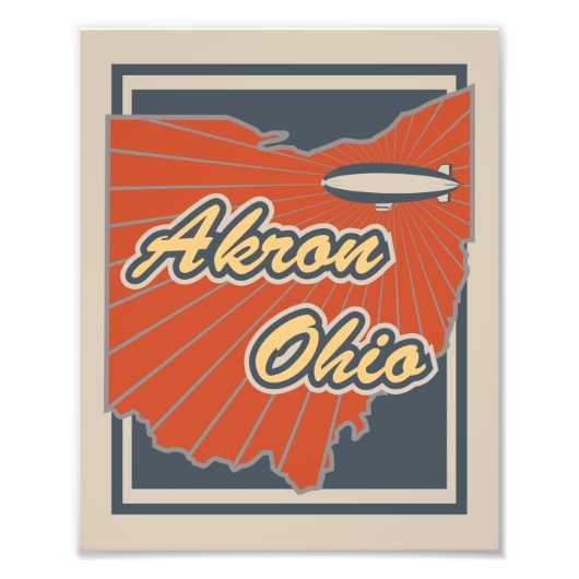 Akron, Ohio Art Print - Reisemappe Fotodruck (Vorne)