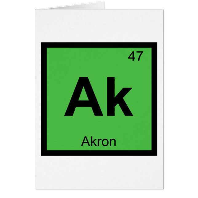 Akron Ohio Chemistry Periodic Table Symbol (Vorne)