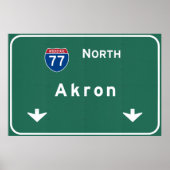 Akron Ohio oh Interstate Highway Freeway : Poster (Vorne)
