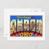 Akron Ohio OH Vintager Großbuchstabe Postkarte (Vorne/Hinten)