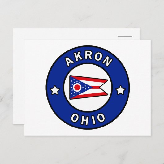 Akron Ohio Postkarte (Vorne/Hinten)