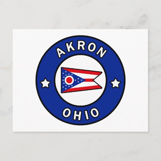 Akron Ohio Postkarte (Vorderseite)