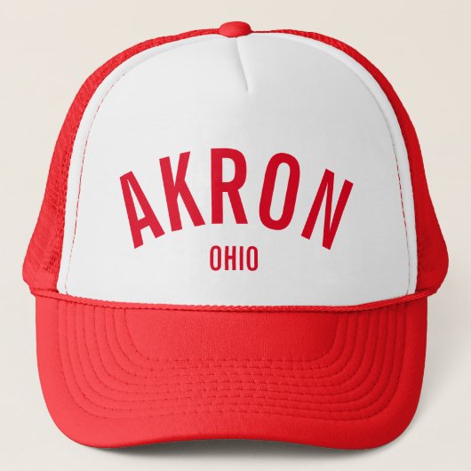 Akron, Ohio Trucker Hat Truckerkappe (Vorderseite)