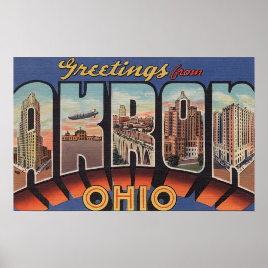 Akron, OhioLarge Letter ScenesAkron, OH Poster (Vorne)