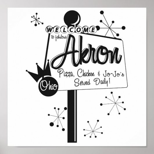 Akron - Pizza, Chicken und JoJo's Poster (Vorne)