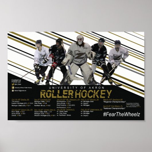 Akron Roller Hockey Schedule Poster (Vorne)