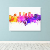 Akron skyline im Watercolor background Leinwanddruck (Insitu (Holzboden))