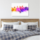 Akron skyline im Watercolor background Leinwanddruck (Insitu (Schlafzimmer))