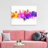 Akron skyline im Watercolor background Leinwanddruck (Insitu (Wohnzimmer))