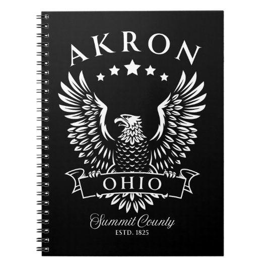 Akron Summit Landkreis Ohio Vintag Eagle Notizblock (Vorderseite)
