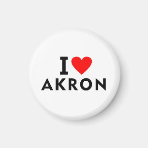 Akron Vereinigte Staaten Amerika USA Liebesstadt H Magnet
