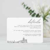 Akron Wedding Hotel Zimmerblockdetails Begleitkarte (Stehend Vorderseite)