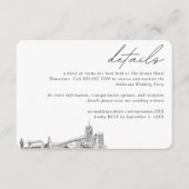 Akron Wedding Hotel Zimmerblockdetails Begleitkarte (Vorderseite)