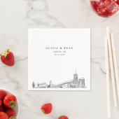 Akron Wedding Minimalistisch Paper Serviette (Beispiel)