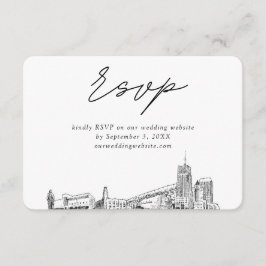 Akron Wedding Minimalistisch Sketch UAWG Begleitkarte