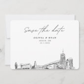 Akron Wedding Modern Save the Date Einladung (Vorderseite)