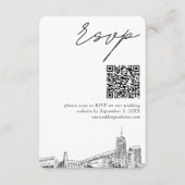 Akron Wedding Modern UAWG QR Code Begleitkarte (Vorderseite)