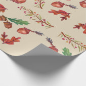 Akronen, Herbstleeves, Herbstumpfpapier Geschenkpapier (Ecke)