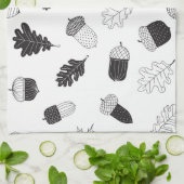 Akronen und Blätter Geschirrtuch (Gefaltet)