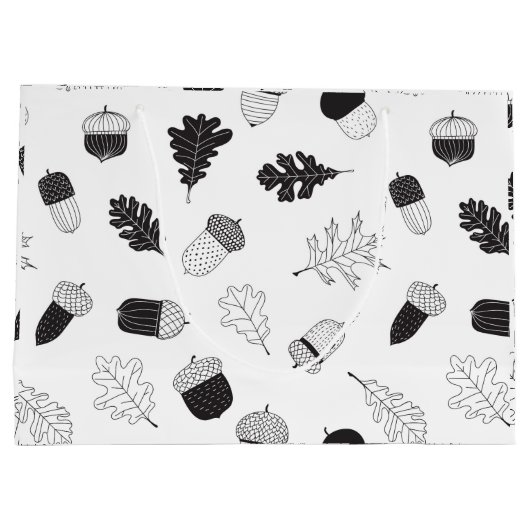 Akronen und Blätter Große Geschenktüte (Rückseite)