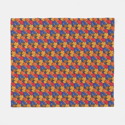Akronen und Blätter I Fleecedecke (Vorderseite (Horizontal))
