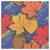 Akronen und Blätter I Stoff (Nahaufnahme)