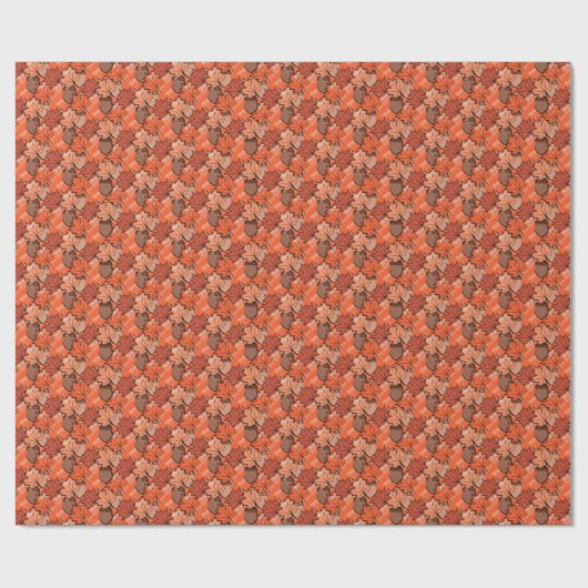 Akronen und Blätter II Geschenkpapier (Flach)