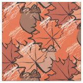 Akronen und Blätter II Stoff (Nahaufnahme)