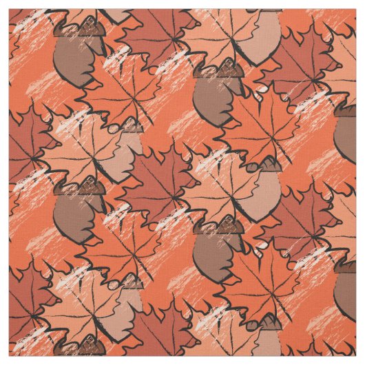 Akronen und Blätter II Stoff (Muster)