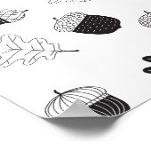 Akronen und Blätter Poster (Ecke)