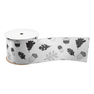 Akronen und Blätter Satinband