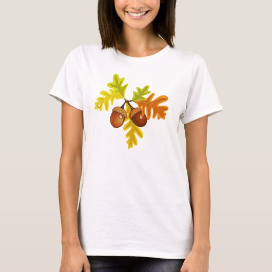 Akronen und Blätter T-Shirt (Vorderseite)