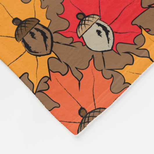 Akronen und Blätter V Fleecedecke (Ecke)