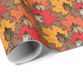 Akronen und Blätter V Geschenkpapier (Rolleneckpunkt)