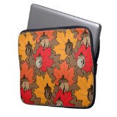 Akronen und Blätter V Laptopschutzhülle (Vorderseite Links)