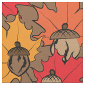 Akronen und Blätter V Stoff (Nahaufnahme)