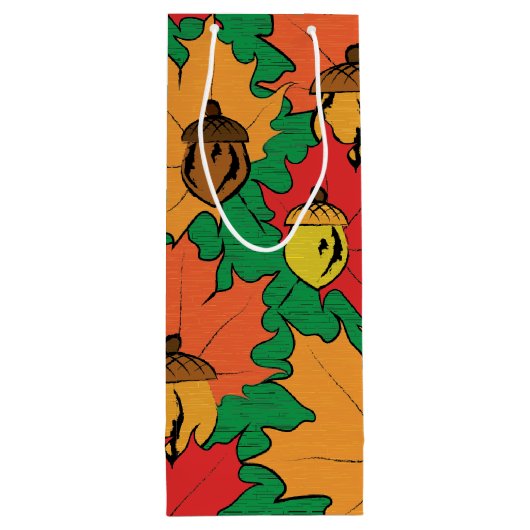 Akronen und Blätter VI Geschenktüte Für Weinflaschen (Rückseite)